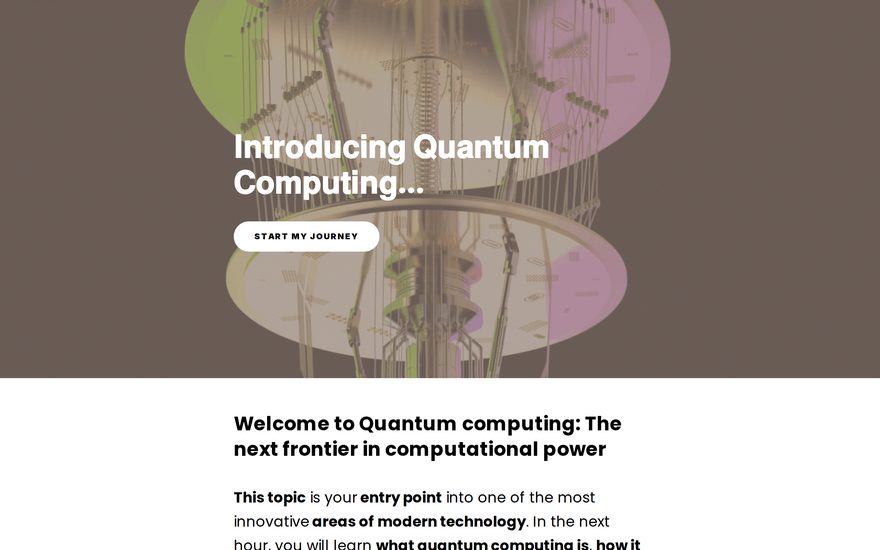 The Quantum Computing course